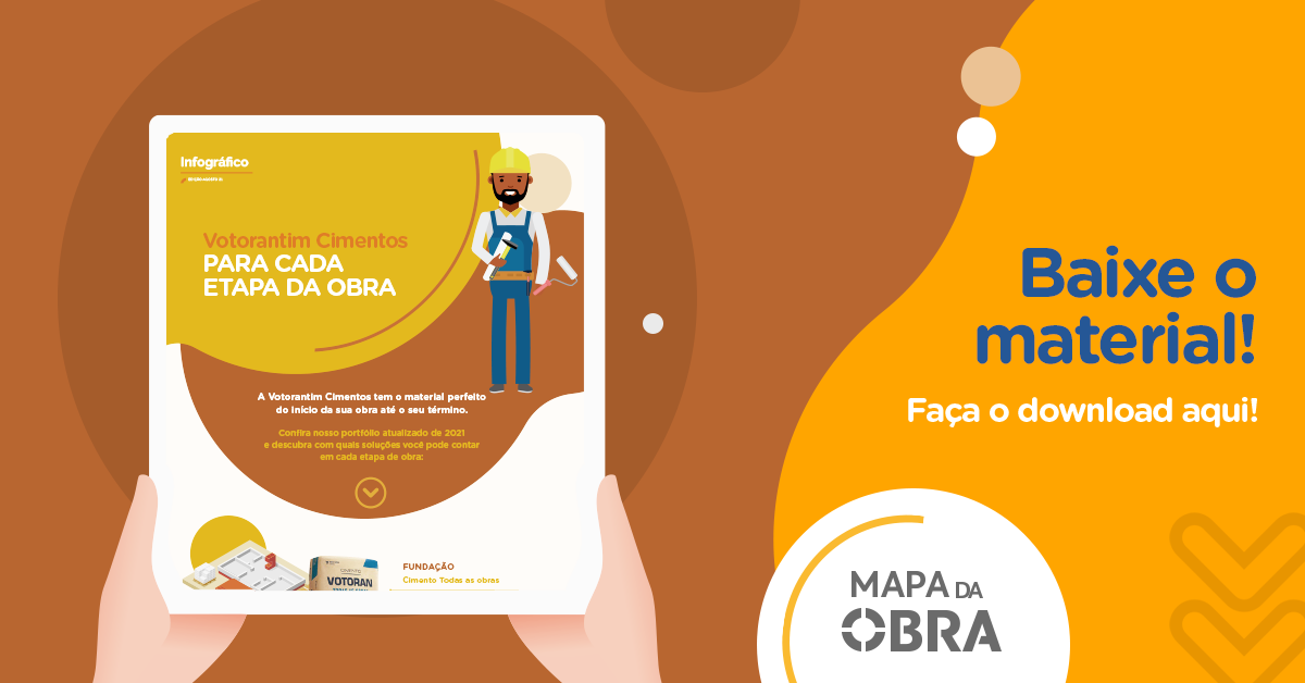 MDO Infográfico Material da Votorantim Cimentos para cada etapa de obra